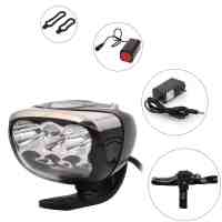 H6 6 x 3535 LED Super Bright Waterproof 3-Mode 4000lm LED Bicycle Headlight Black and Red