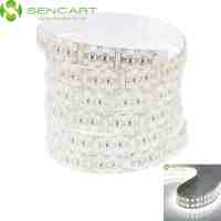 5M 96W 1200-LED SMD3528 3600LM Cool White Light Double-Row Waterproof LED Strip Light (DC 12V)