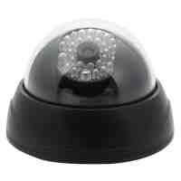 BX-17 Security Surveillance Simulation Dome Camera with LED Black