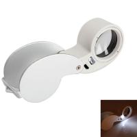 45x LED Jeweler Loupe Magnifying Glass Magnifier Silver