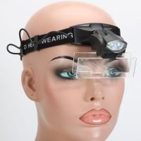 2 LED Light Magnifying Glass Headband Loupe Magnifier