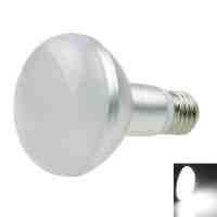 E27 R80 10W COB LED 650-750LM 6000-6500K White Light LED Bulb White and Silver (AC 85-265V)