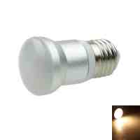 E27 R39 4W COB LED 240-260LM 3000-3500K Warm White Light LED Light Bulb White and Silver (AC 85-265V)