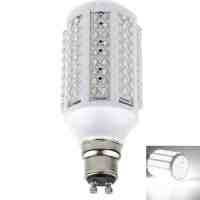 GU10 11W 180-LED 1100-1250LM 6000-6500K White Light LED Corn Lamp White and Silver (AC/DC 12-24V)