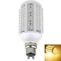 GU10 11W 180-LED 1100-1250LM 3000-3500K Warm White Light LED Corn Lamp White and Silver (AC/DC 12-24V)