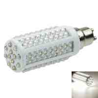 GU10 8W 120-LED 480-520LM 6000-6500K White Light LED Corn Lamp White and Silver (AC/DC 12-24V)