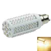 GU10 8W 120-LED 480-520LM 3000-3500K Warm White Light LED Corn Lamp White and Silver (AC/DC 12-24V)