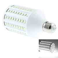 E27 24W 138-LED 5050SMD 1500-1600LM 6000-6500K White Light LED Corn Light White and Silver (AC/DC 12-24V)