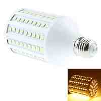 E27 24W 138-LED 5050SMD 1500-1600LM 3000-3500K Warm White Light LED Corn Light White and Silver (AC/DC 12-24V)