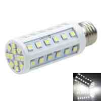 E27 9W 48-LED 5050SMD 480-520LM 6000-6500K White Light LED Corn Light White and Silver (AC/DC 12-24V)