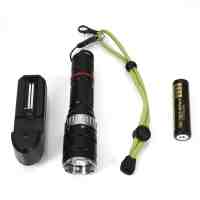 D05 LED Diving Magnetic Control 5 Modes Flashlight Black