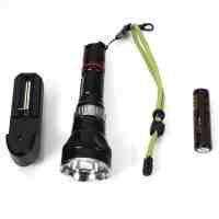 D06 LED Diving Magnetic Control 5 Modes Flashlight Black