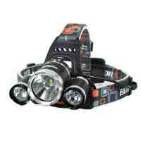 XML 3*T6 5000LM 4 Modes Single LED Headlamp Black