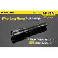 Nitecore MT21A XM-E2 R2 LED 260LM Strong Light Waterproof LED Flashlight Black