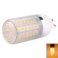 G9 12W 60 x 5730SMD LED 1200LM 2800-3200K Warm White Light LED Corn Bulb with Striped Lampshade (85-265V)