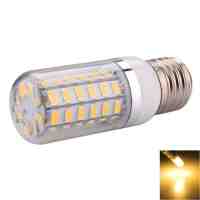 E27 10W 56 x 5730SMD LED 1000LM 2800-3200K Warm White Light LED Corn Bulb with Striped Lampshade (220-240V)