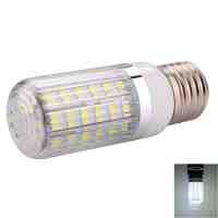 E27 10W 56 x 5730SMD LED 1000LM 6000-6500K White Light LED Corn Bulb with Striped Lampshade (220-240V)