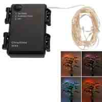 4.5V 4W 50-LED 5M 3-Mode Decorative LED String Light with Battery Box RGB