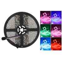 Waterproof 300-LED SMD5050 RGB MINI 24 Keys IR Controller 5M Flexible LED Light Strip Set