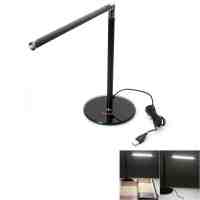 Marswell 3.5W 24-LED 10-400LM 5500-6000K Pure White Light Step-less Dimming Multifunctional Eye-protection LED Table Lamp Piano Black