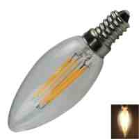 C37 E14 4W 4-LED 400LM 2700K Warm White Light Retro Filament Candle-style LED Light Bulb (AC 85-265V)