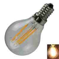 G45 E14 4W 4-LED 400LM 2700K Warm White Light Retro Filament Glass Housing LED Light Bulb (AC 85-265V)