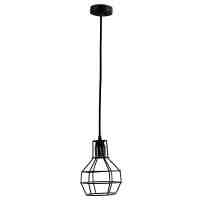 E27 Household Decoration Iron Abstract Shape LED Pendant Lamp Black