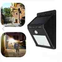 6 LED 6000-6500K Voice-activated Light-controlled Infrared-sensing Solar Lawn Light LED Lamp Black