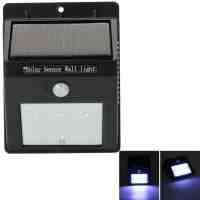 1W 10-LED 80LM 6000-6500K Voice-activated Light-controlled Infrared-sensing Solar Lawn Light LED Lamp Black