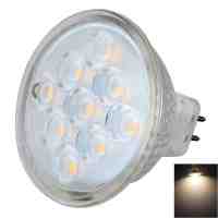 MR16 3W 9-LED SMD2835 220LM 2700-3200K Warm White LED Spotlight with Glass Lamp Cup (DC12V)