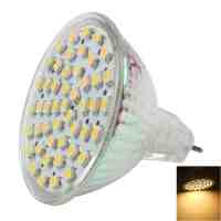 MR16 2.2W 48-LED SMD3528 250LM 2700-3200K Warm White LED Spotlight with Glass Lamp Cup (DC12V)