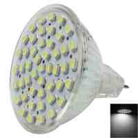 MR16 2.2W 48-LED SMD3528 250LM 6000-6500K Cool White LED Spotlight with Glass Lamp Cup (DC12V)