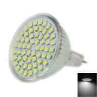 MR16 3W 60-LED SMD3528 250LM 6000-6500K Cool White LED Spotlight with Glass Lamp Cup (DC12V)