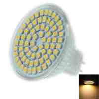 MR16 3.5W 72-LED SMD3528 280LM 2700-3200K Warm White LED Spotlight with Glass Lamp Cup (DC12V)