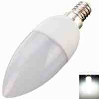 E14 3W 10 LED 2835SMD 6000K-6500K Pure White Light Cusp LED Candle Lamp