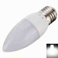 E27 3W 10 LED 2835SMD 6000K-6500K Pure White Light Cusp LED Candle Lamp