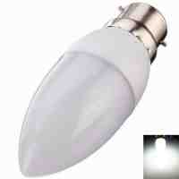 B22 3W 10 LED 2835SMD 6000K-6500K Pure White Light Cusp LED Candle Lamp