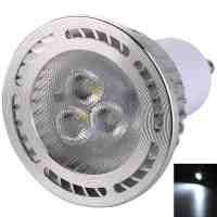 GU10 3W 3*3030 SMD LED 6000-6500K White Light Pearly Polish LED Spot Lamp (AC 85-265V)