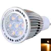 GU10 7W 7*3030 SMD LED 2800-3200K Warm White Light Pearly Polish LED Spot Lamp (AC 85-265V)