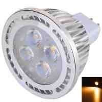 MR16 4W 4*3030SMD LED 2800-3200K Warm White Light Pearly Polish LED Spotlight (AC/DC 12V)