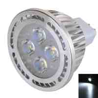 MR16 4W 4*3030SMD LED 6000-6500K White Light Pearly Polish LED Spotlight (AC/DC 12V)