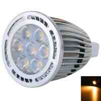 MR16 7W 7*3030SMD LED 2800-3200K Warm White Light Pearly Polish LED Spotlight (AC/DC 12V)