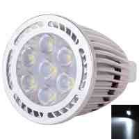 MR16 7W 7*3030SMD LED 6000-6500K White Light Pearly Polish LED Spotlight (AC/DC 12V)