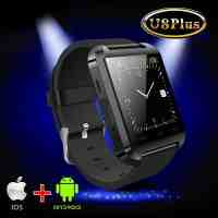 Original U-WATCH U8-PLUS Bluetooth Smart Watch (Support iOS and Android) Black