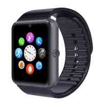 GT08 SIM Card GSM GPRS Bluetooth Smart Watch for iOS and Android Cellphone Black