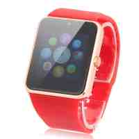 GT08 SIM Card GSM GPRS Bluetooth Smart Watch for iOS and Android Cellphone Red