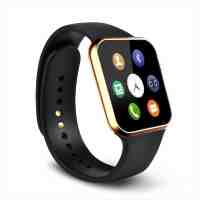 A9 Bluetooth Smart Watch with Heart Rate Monitor for Android and iOS Phone Golden