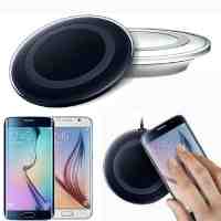Round Qi Wireless Charging Pad for Samsung S6/ S6 Edge Black