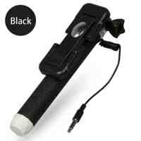 Icanany RK-Mini 3 Handheld Foldable Wired Extendable Monopod Tripod Self Timer for IOS Android Phone Black