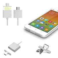 Magnetic Micro USB Charging / Data Cable for Android Device White